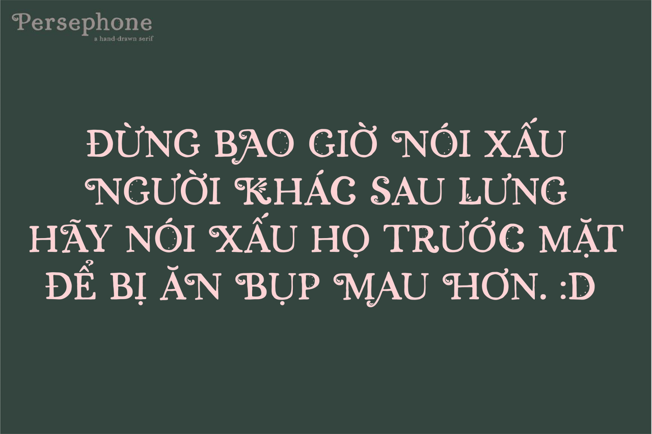 Font Việt Hóa Persephone